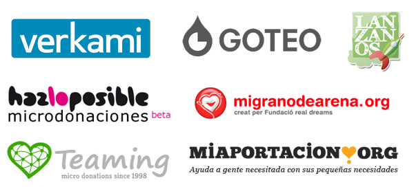 Logos de les plataformes de crowdfunding comparades